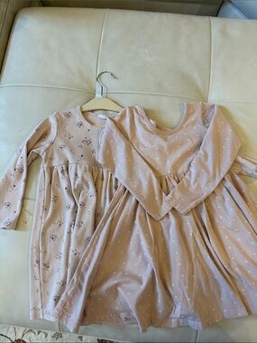 Jamie Kay Girls' Dusty Pink Long-Sleeve Floral & Heart Dresses